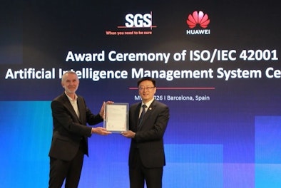 SGS授予华为ISO/IEC 42001人工智能管理体系认证证书 