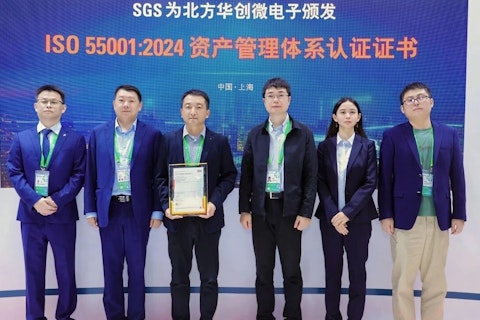 SGS为北方华创微电子颁发ISO 55001资产管理体系认证证书