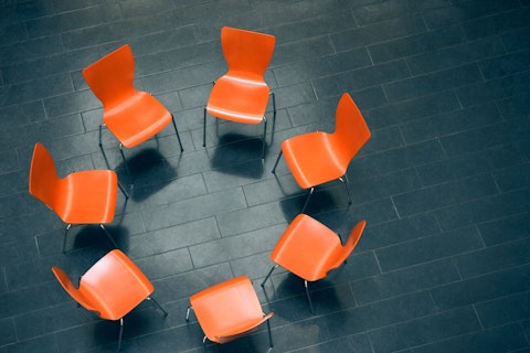 Empty Orange Chairs