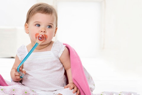 Baby Girl with Pacifier