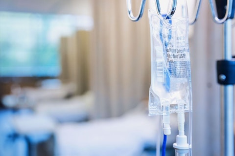 Close up of Medical IV bag