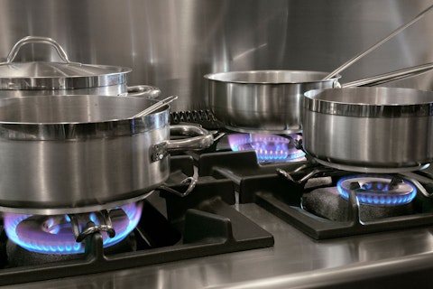 Gas Stove in a Restaurant