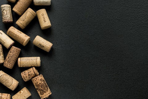 Wine Corks on a Dark Background