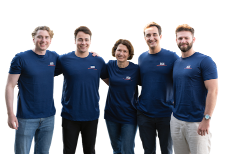 Géraldine Picaud, CEO of SGS with the 44west rowing team