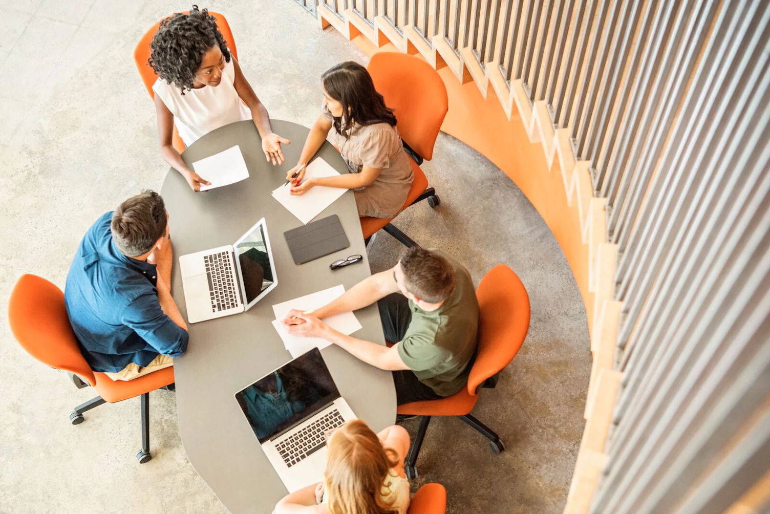 Business Colleagues Having a Meeting in a Modern Office