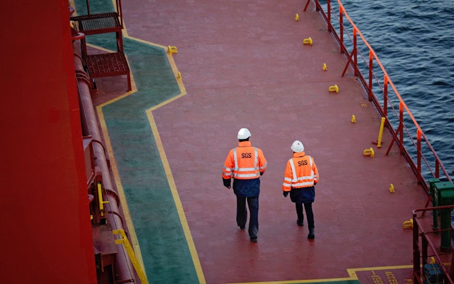 SGS Colleagues Walking In a Ship