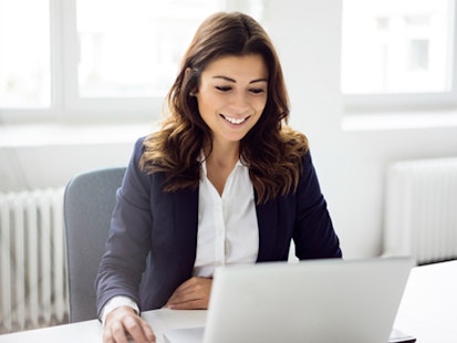 Woman Attending a Virtual Training