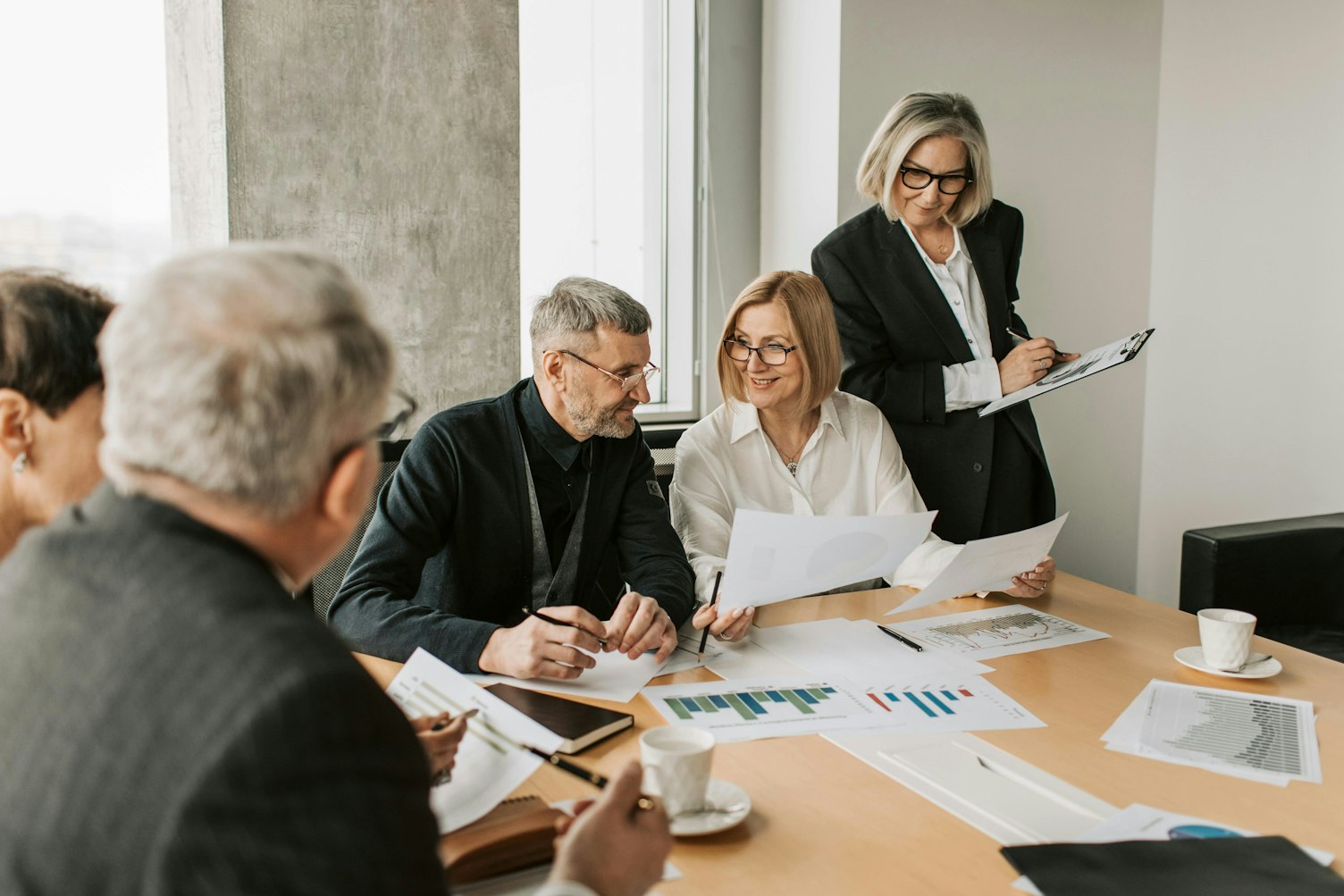 Colleagues Discussing in a Meeting