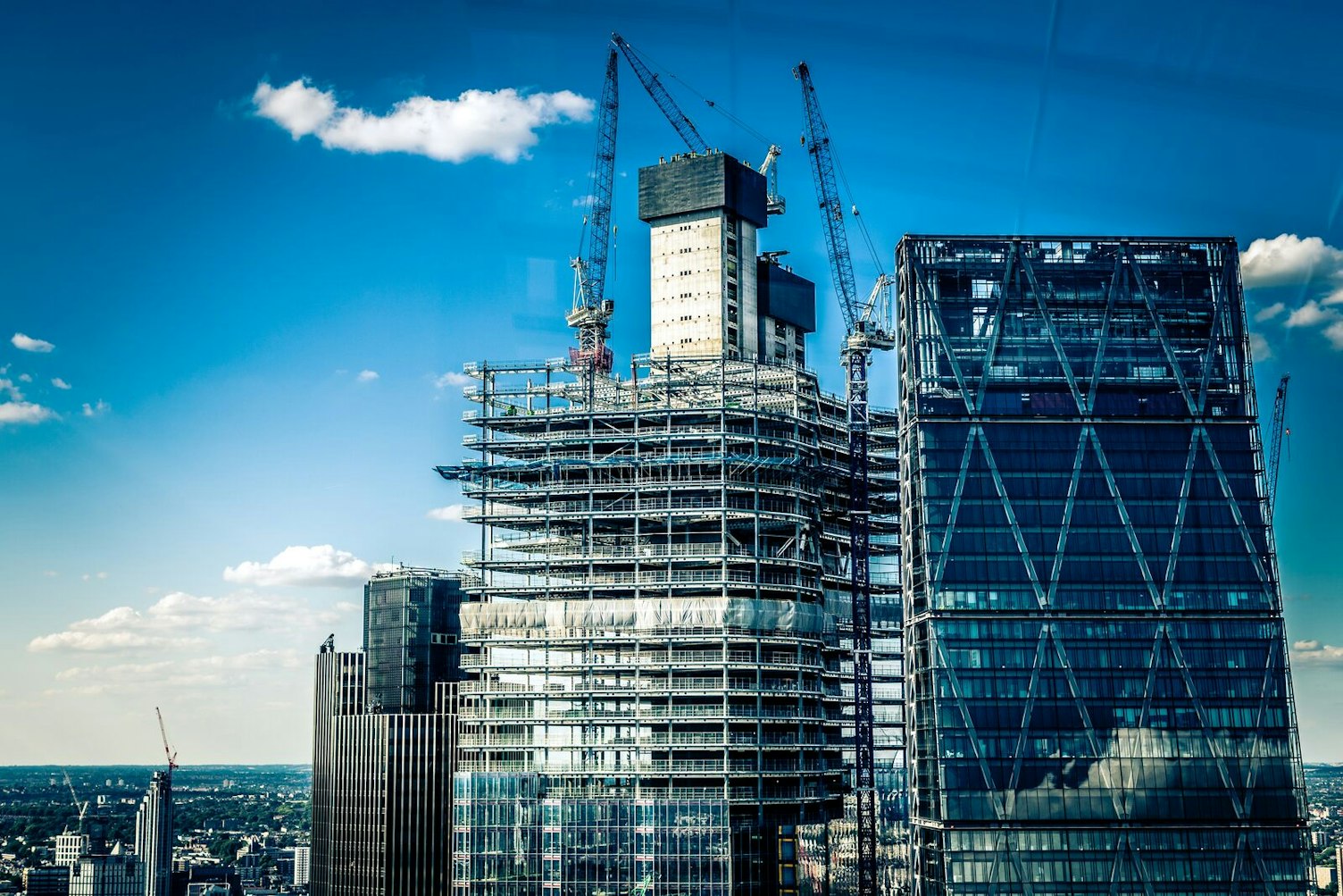 Building Under Construction in the City