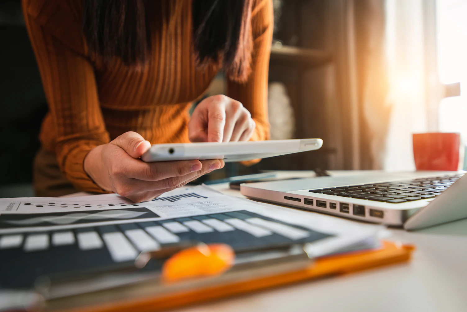 Business Woman Using Digital Tablet