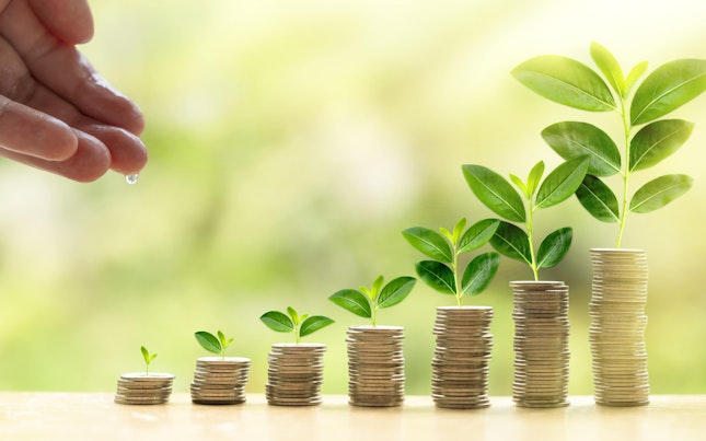 Green Energy Versus Money Concept
