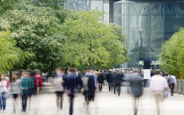 Timelapse of a Busy Corporate Street