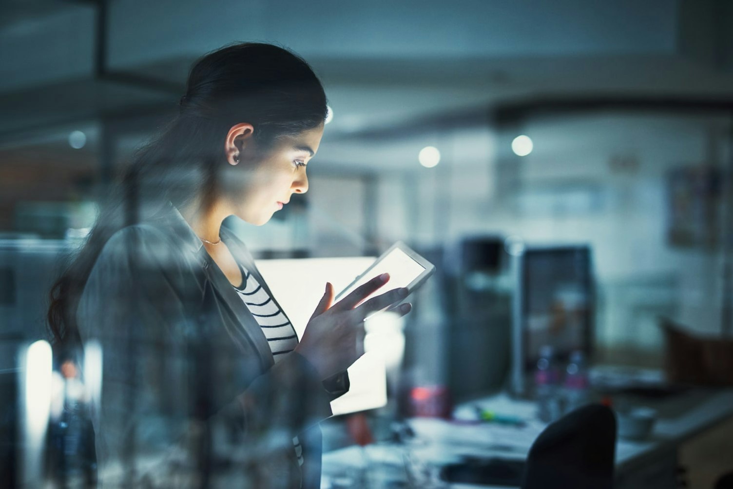 Woman Using Digital Tablet