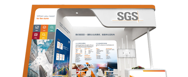 SGS booth construction rendering