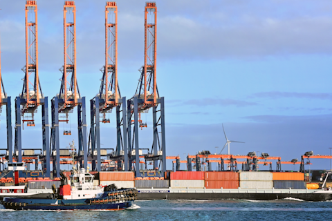 Port in Spijkenisse Holland