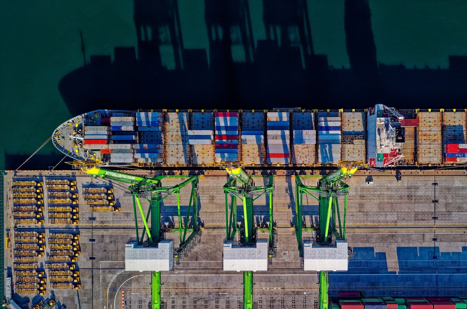 Aerial View of Trading Port