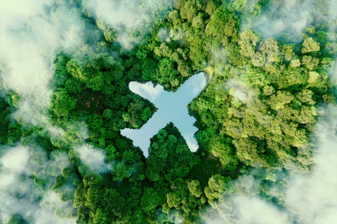 Plane Figure Within The Forest