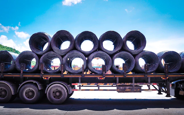 Steel Wire Rod from Warehouse Container Unstuffing Area