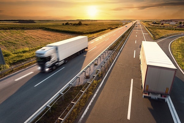 Trucks on Highway