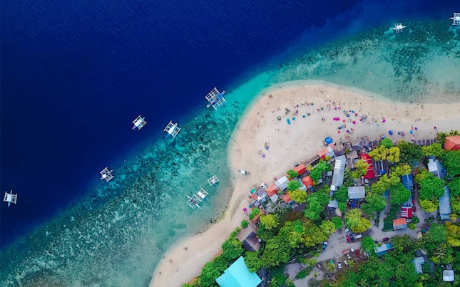 海岸的空中视图
