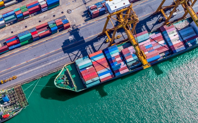 Aerial View of Trade Port