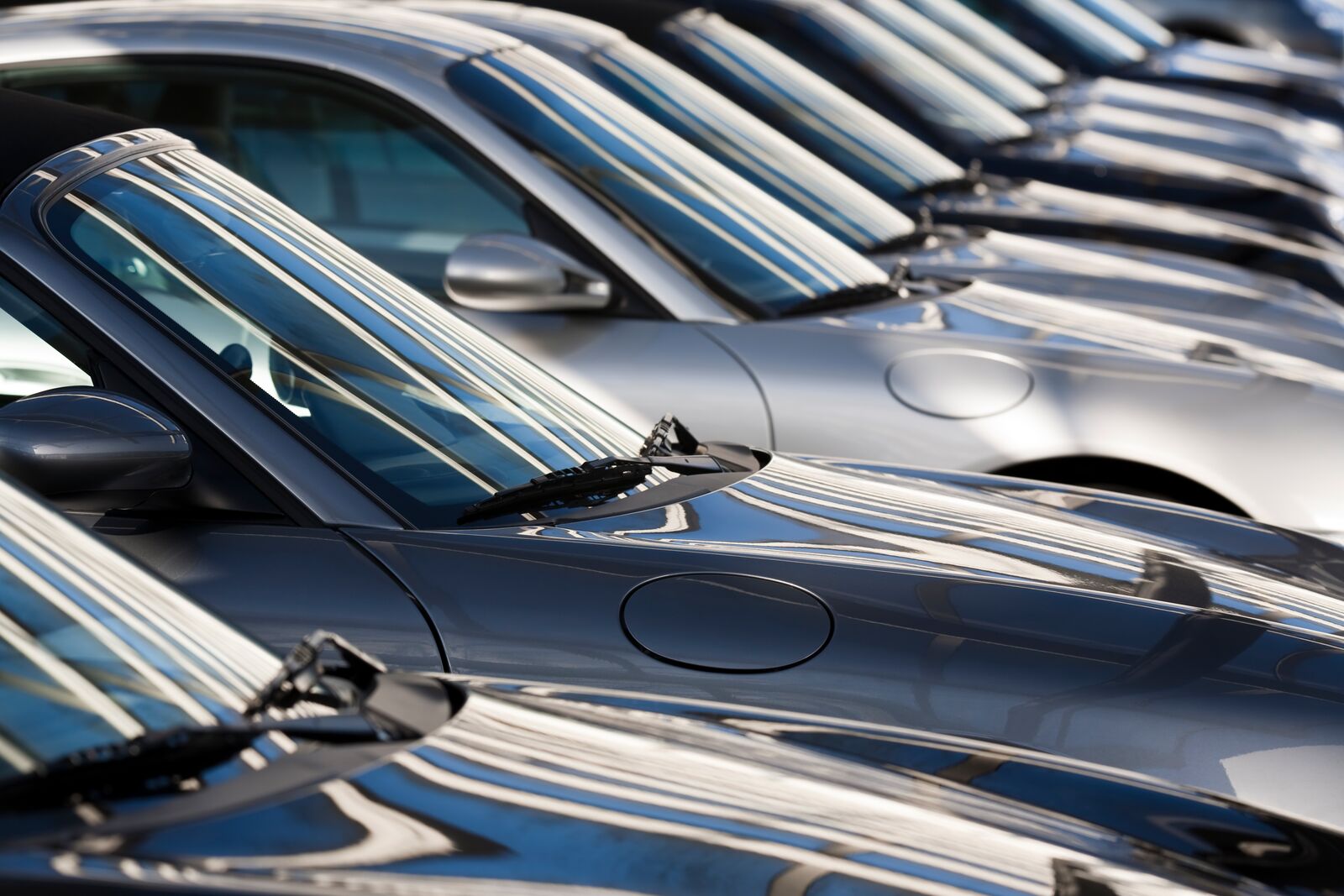 Cars Parked in Line