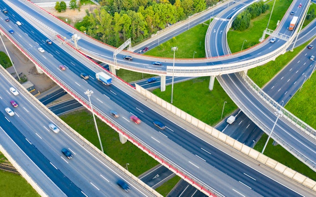 高速公路 高速公路 桥梁交通 交叉路口 路网 多层公路 高速公路