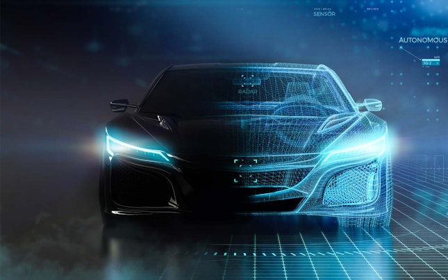 汽车概念的前视图