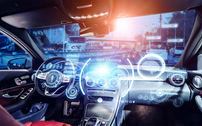 Inside of an advanced car