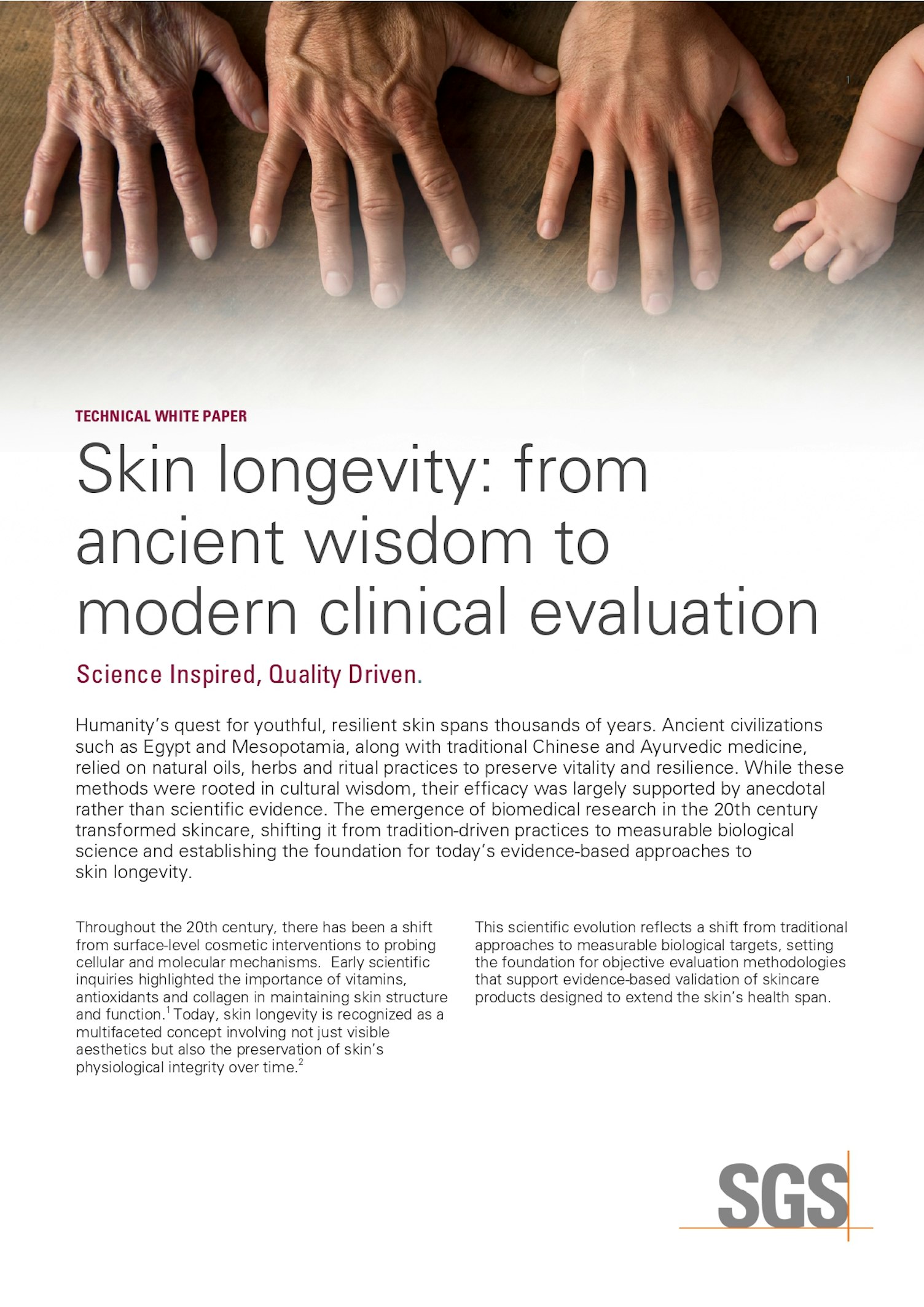 Skin Longevity From Ancient Wisdom to Modern Clinical Evaluation